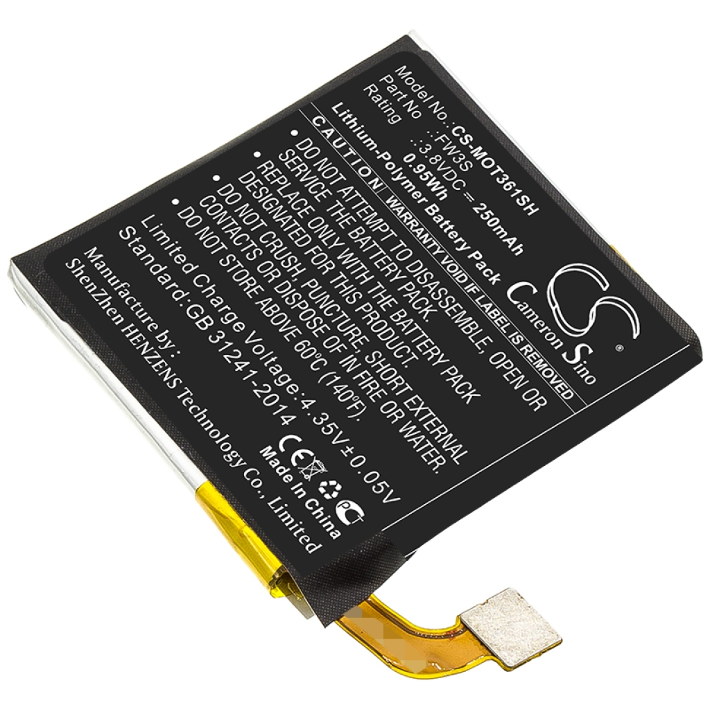 Compatible battery replacement for Motorola FW3S