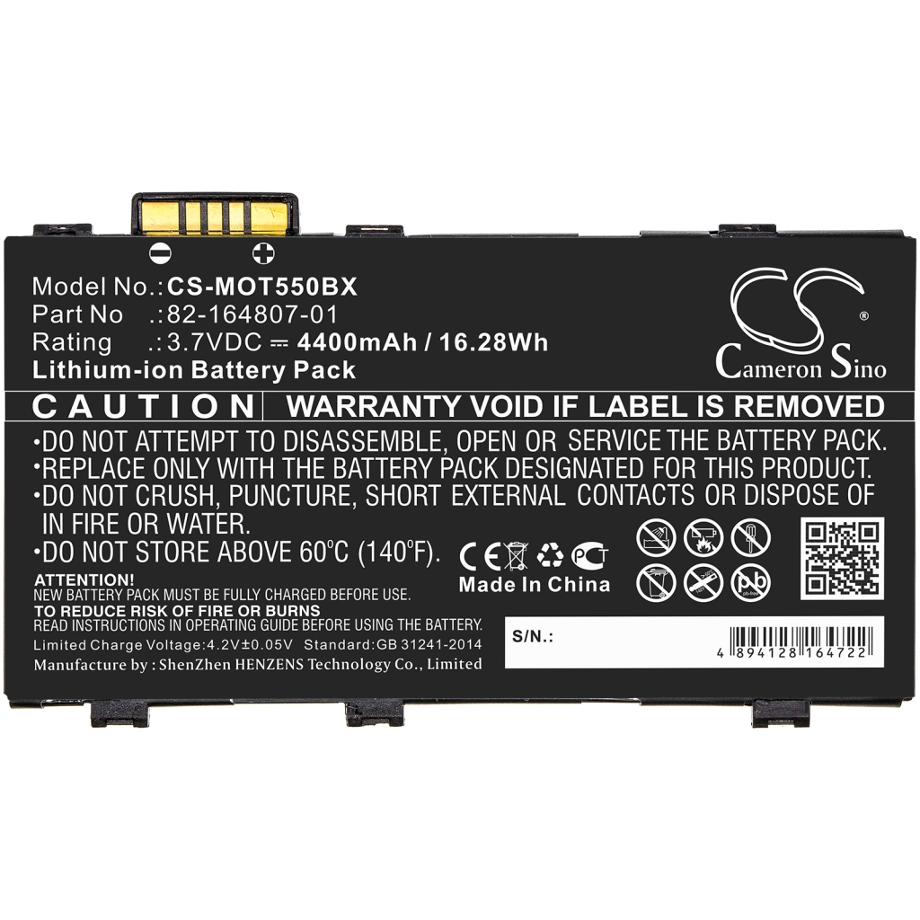 BarCode, Scanner Battery Zebra CS-MOT550BX