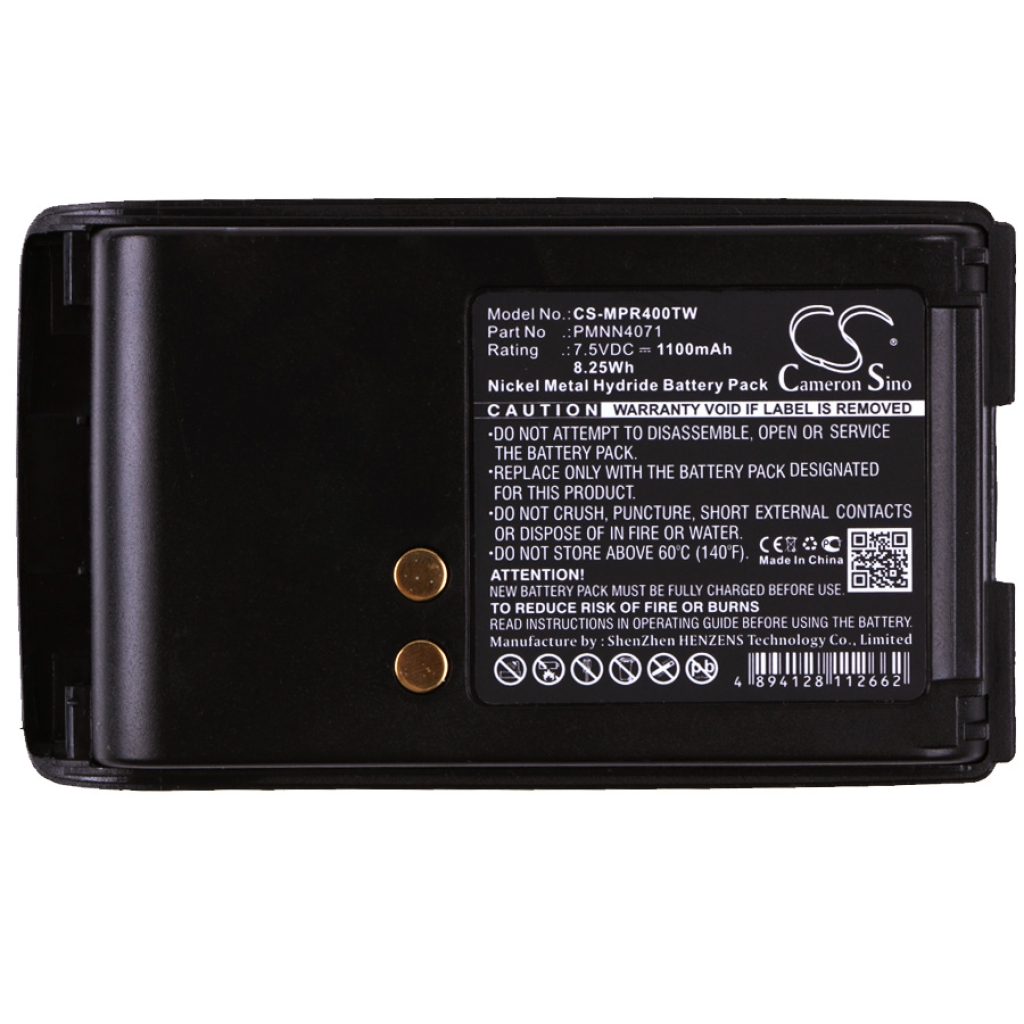 Batterie radio bidirectionnelle Motorola CS-MPR400TW