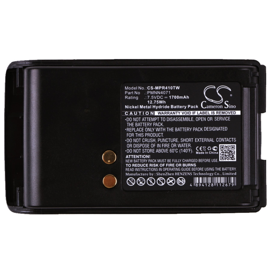 Batterie radio bidirectionnelle Motorola CS-MPR410TW