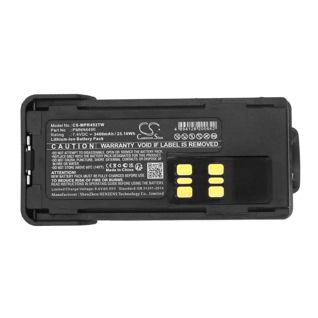 Batterie radio bidirectionnelle Motorola CS-MPR492TW