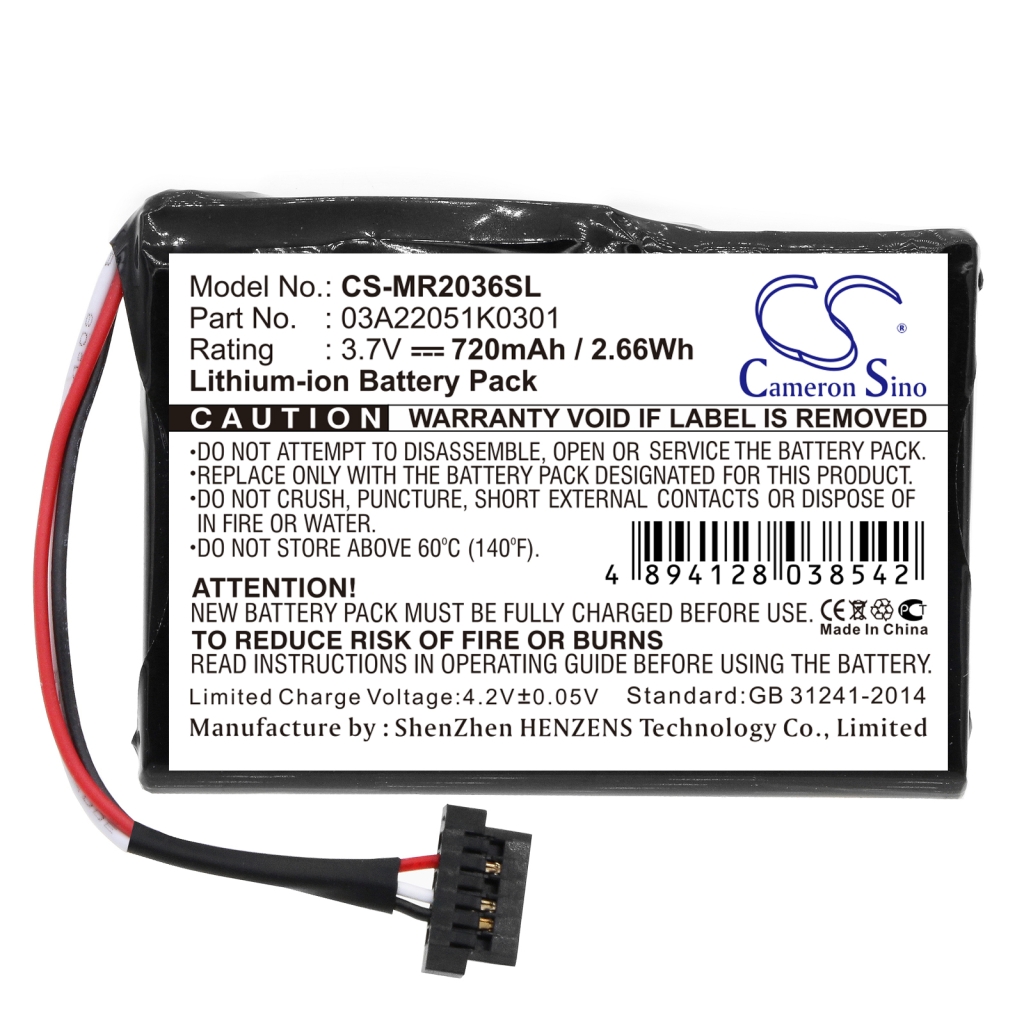 Compatible battery replacement for Magellan 03A22051K0301