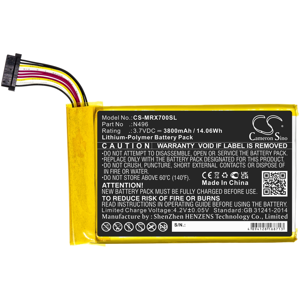 Compatible battery replacement for Magellan N496