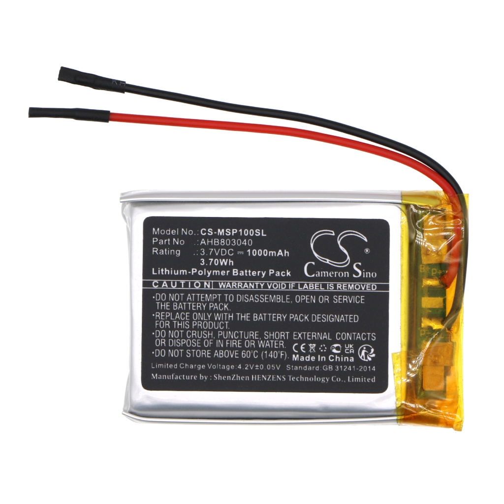 Compatible battery replacement for Monster AHB803040