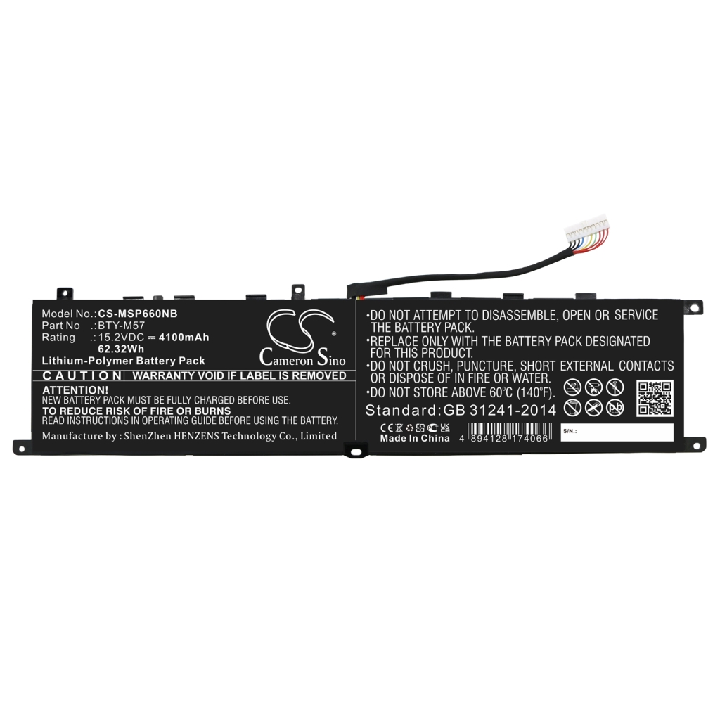 Batterie pour ordinateur portable MSI CS-MSP660NB