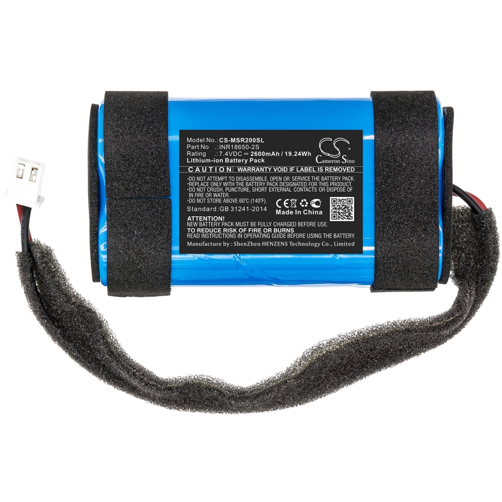 Batteries Batterie de haut-parleur CS-MSR200SL