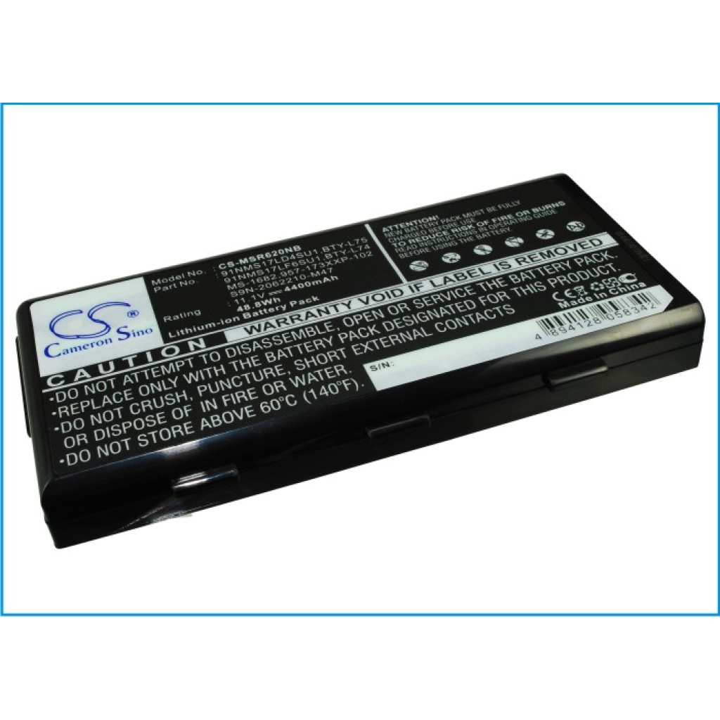 Notebook battery MSI CX620