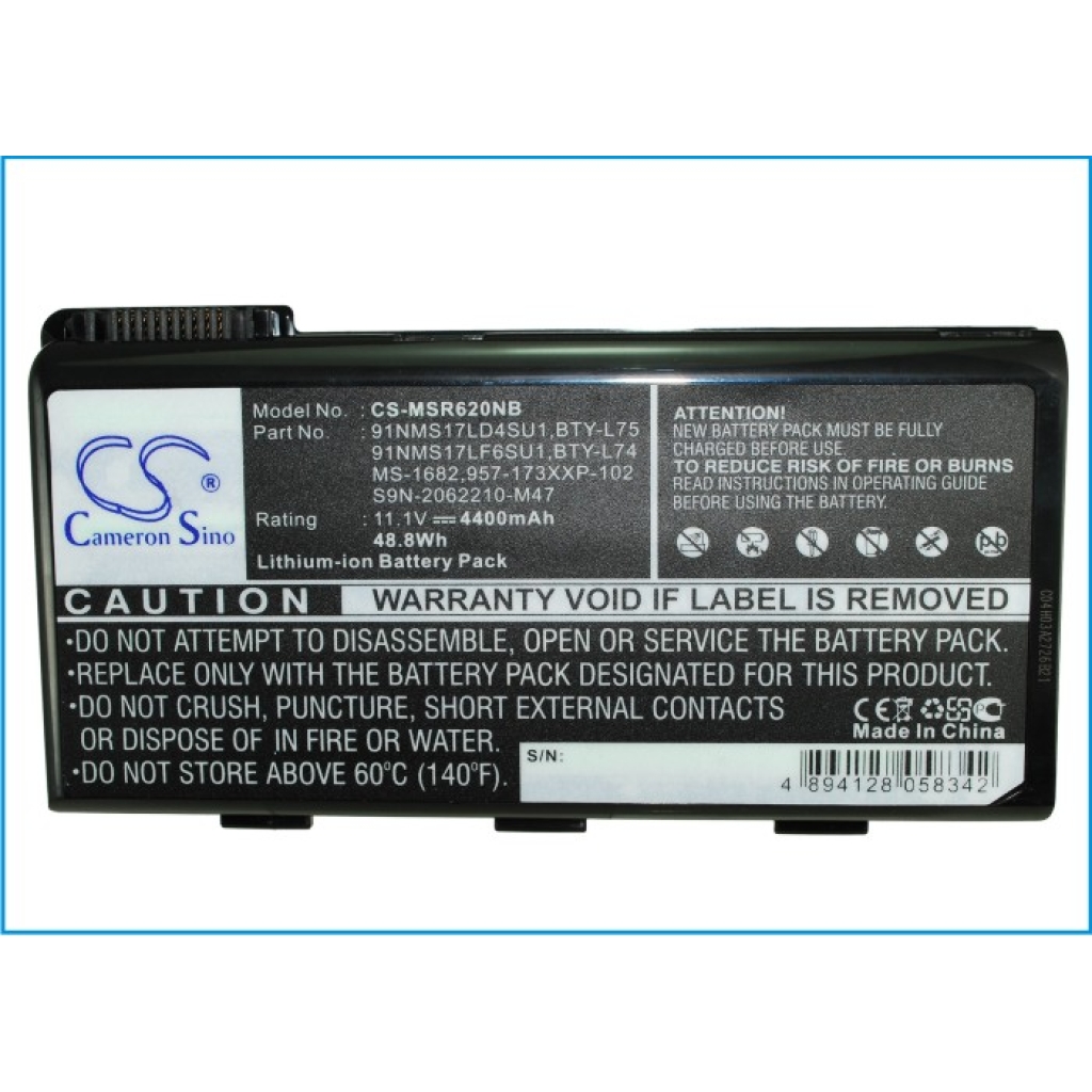 Batterie pour ordinateur portable MSI CR610-063BE