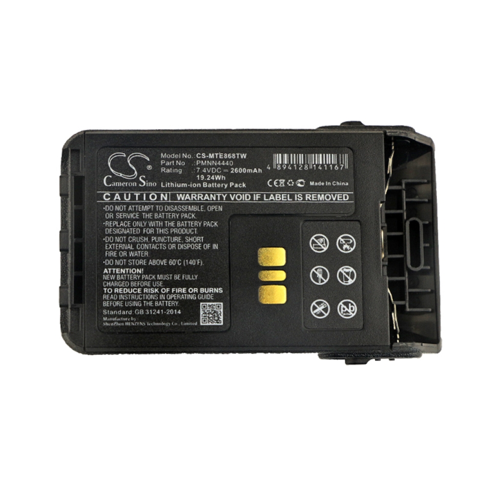 Batterie radio bidirectionnelle Motorola CS-MTE868TW