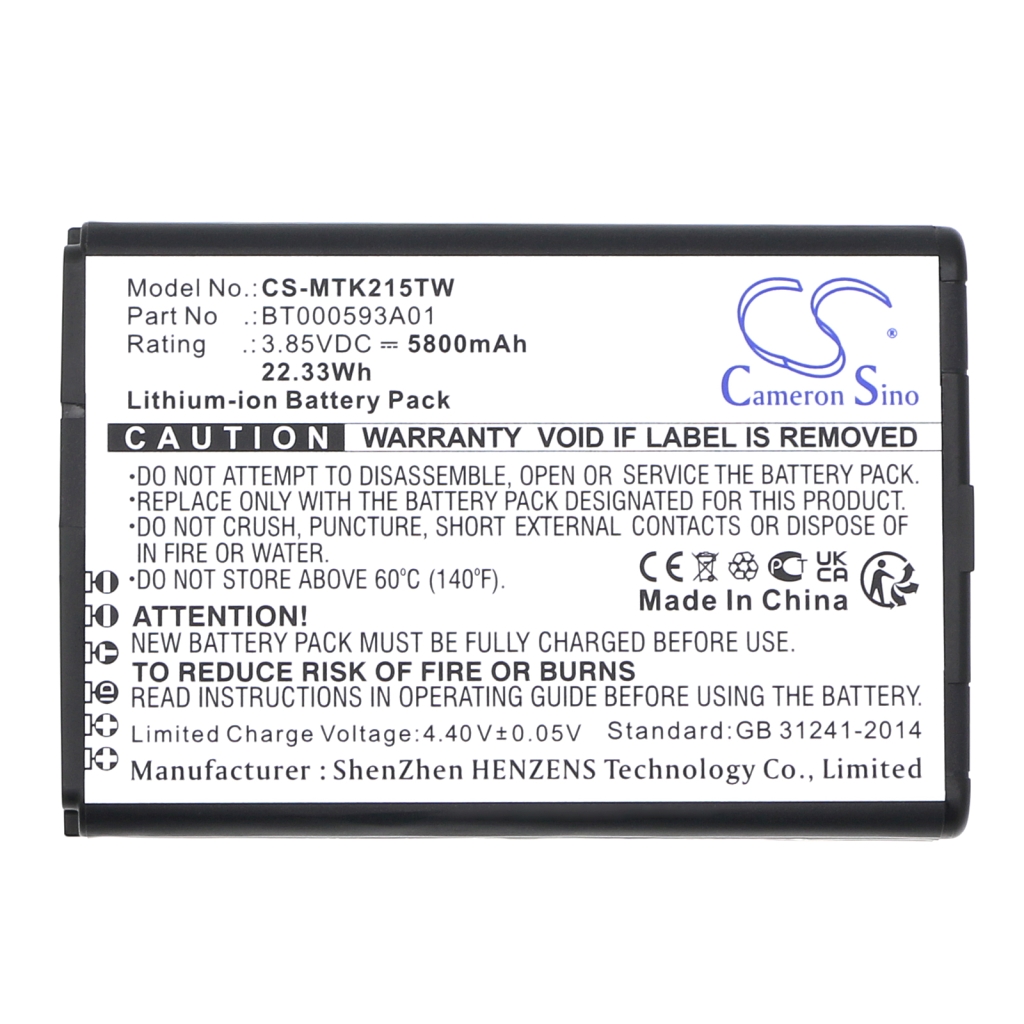 Batterie radio bidirectionnelle Motorola AR494948 (CS-MTK215TW)