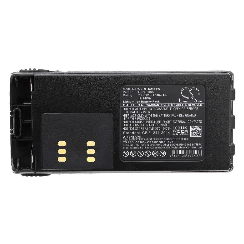 Batterie radio bidirectionnelle Motorola CS-MTK241TW