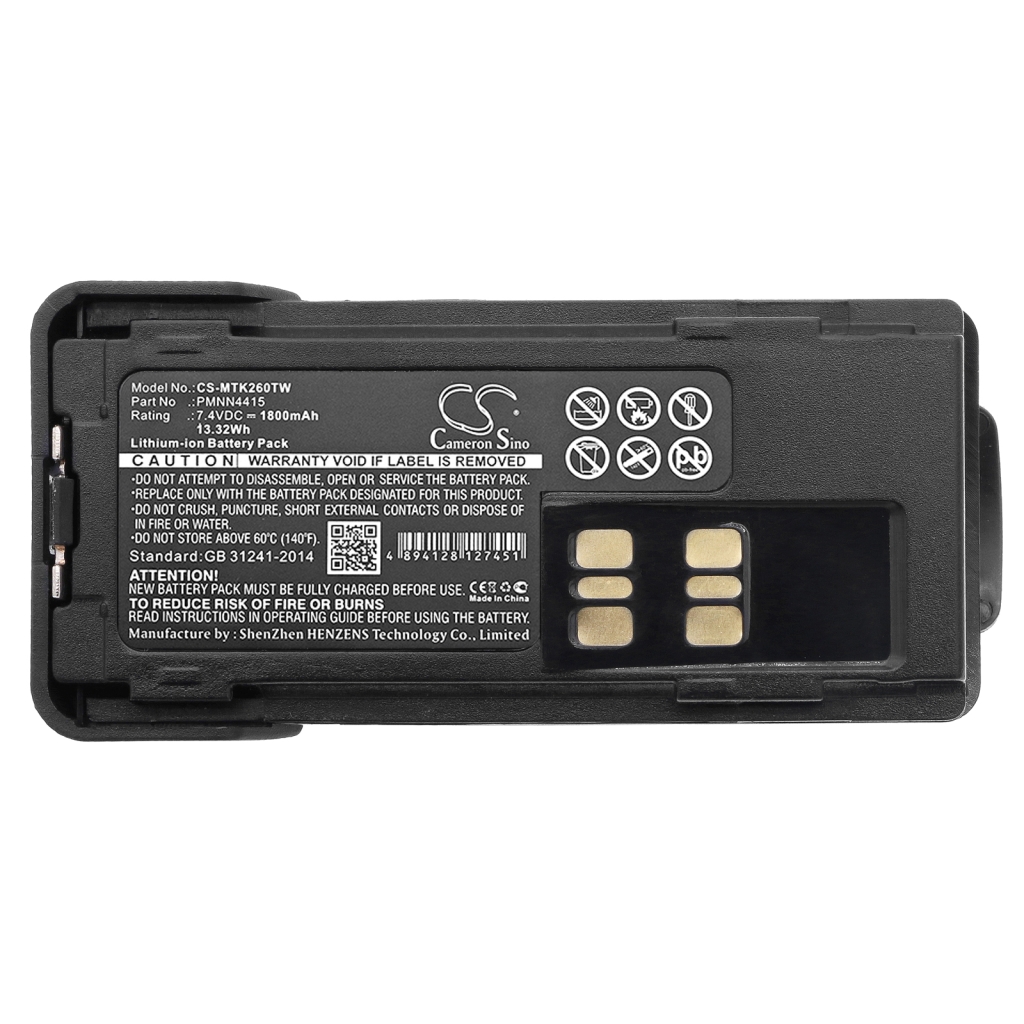 Batterie radio bidirectionnelle Motorola P8620