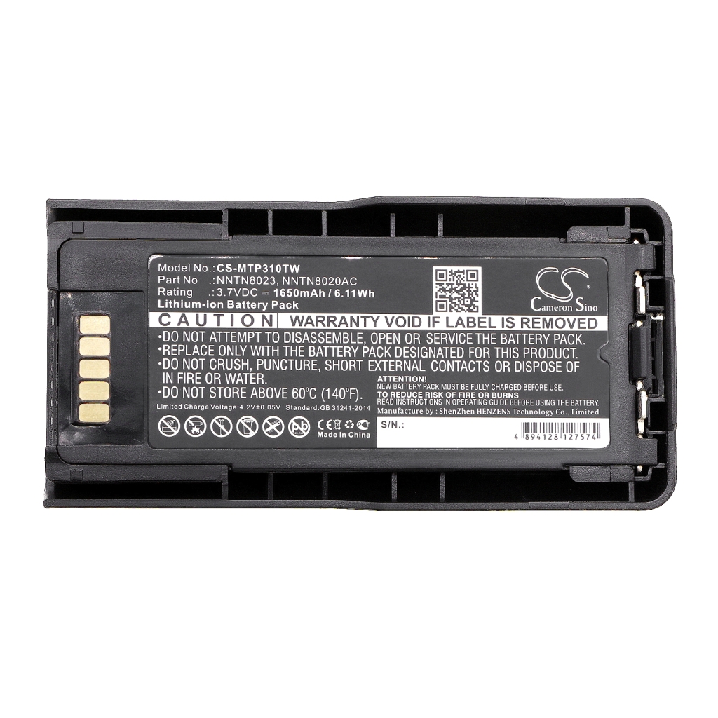 Batterie radio bidirectionnelle Motorola CS-MTP310TW