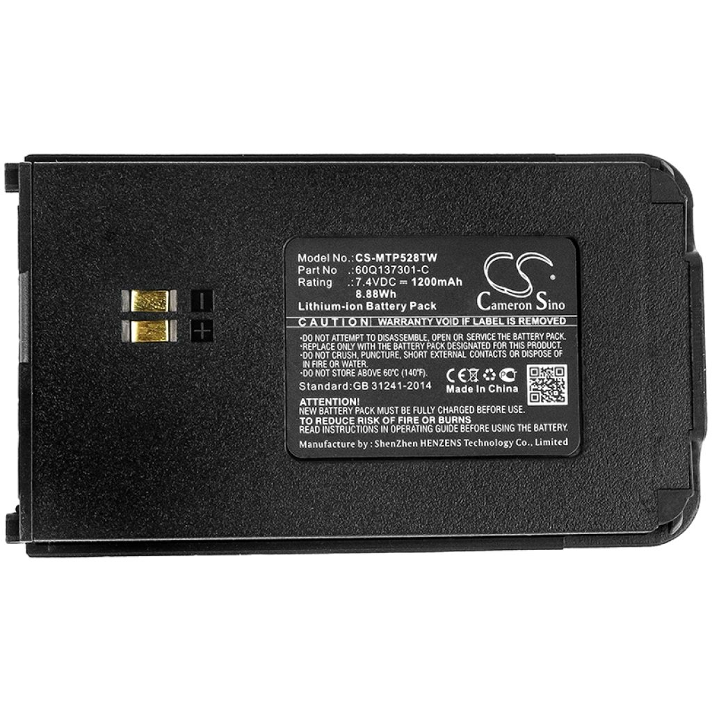 Batterie radio bidirectionnelle Motorola CS-MTP528TW