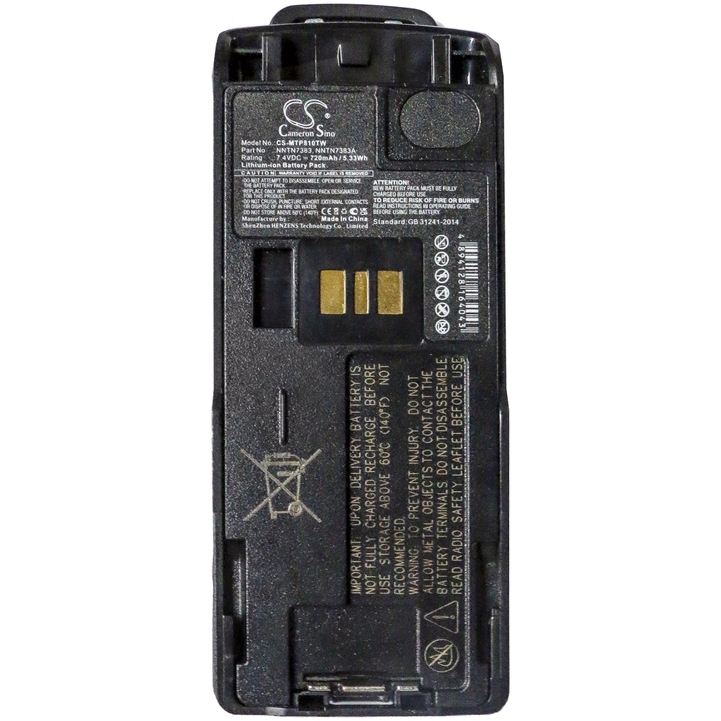 Batterie radio bidirectionnelle Motorola CS-MTP810TW