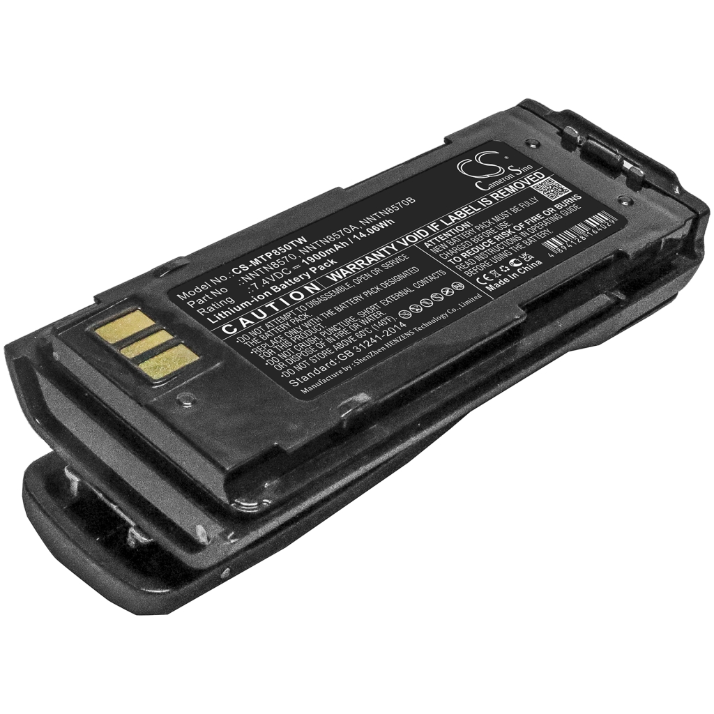 Batterie radio bidirectionnelle Motorola CS-MTP850TW