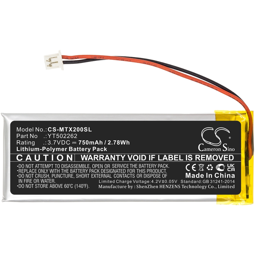 Compatible battery replacement for Midland YT502262