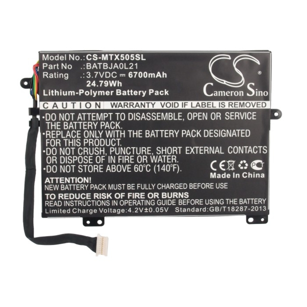 Remplacement de batterie compatible pour Motorola BATBJA0L21