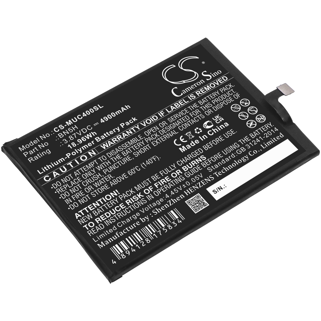 Compatible battery replacement for Poco BN5H