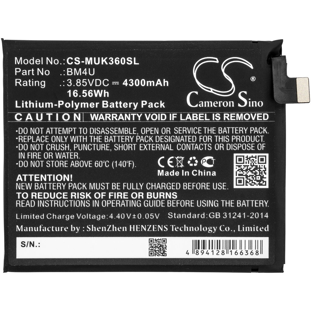 Compatible battery replacement for Redmi BM4U