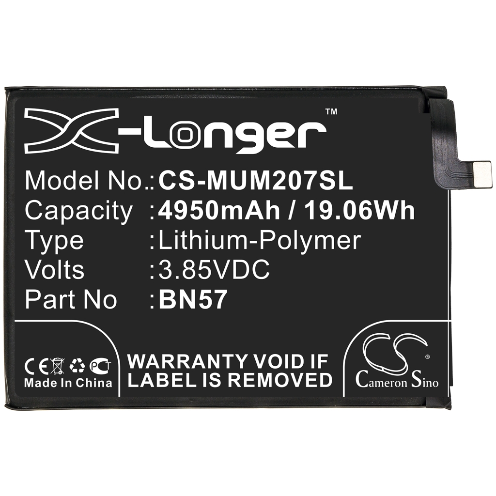 Compatible battery replacement for Poco BN57