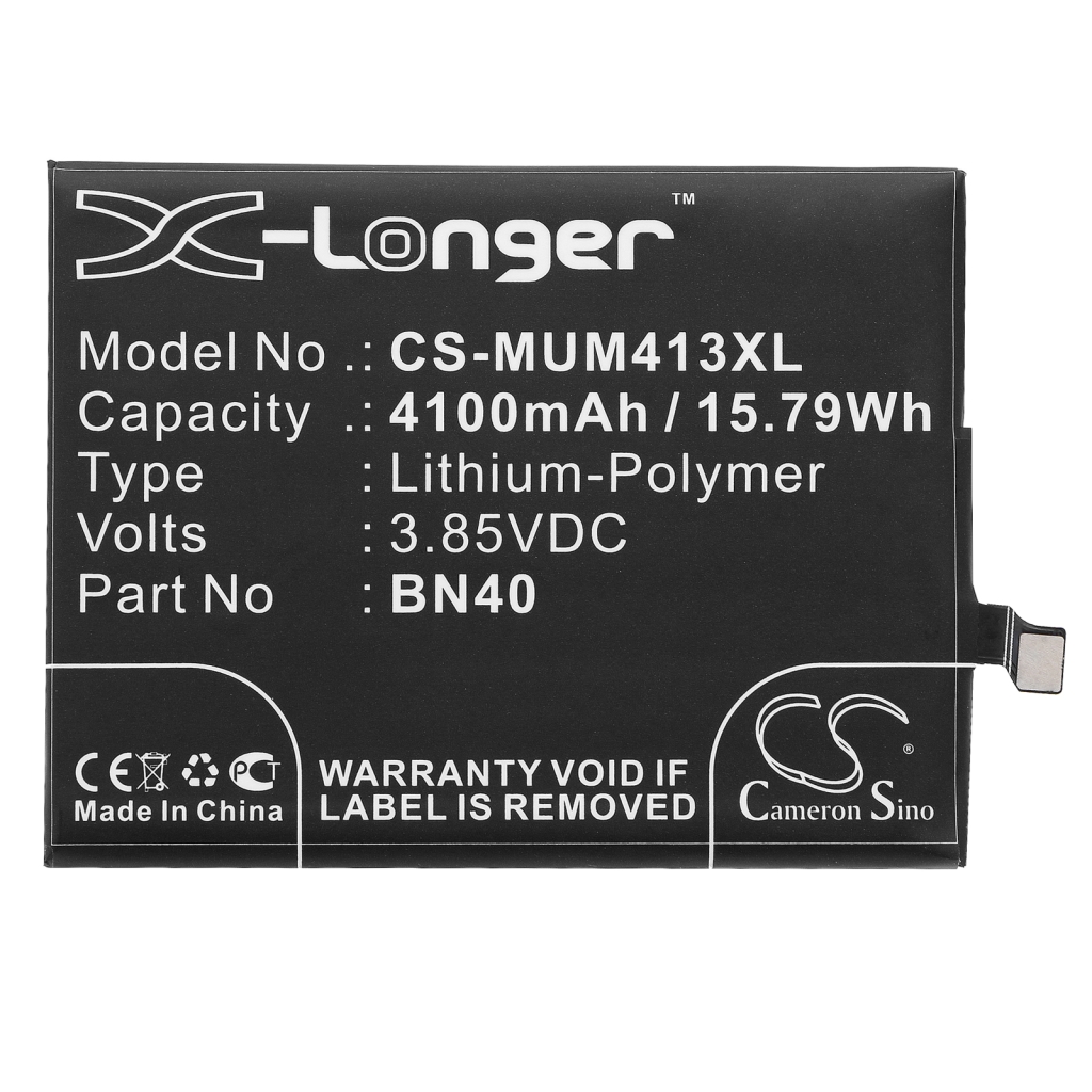 Compatible battery replacement for Hongmi BN40