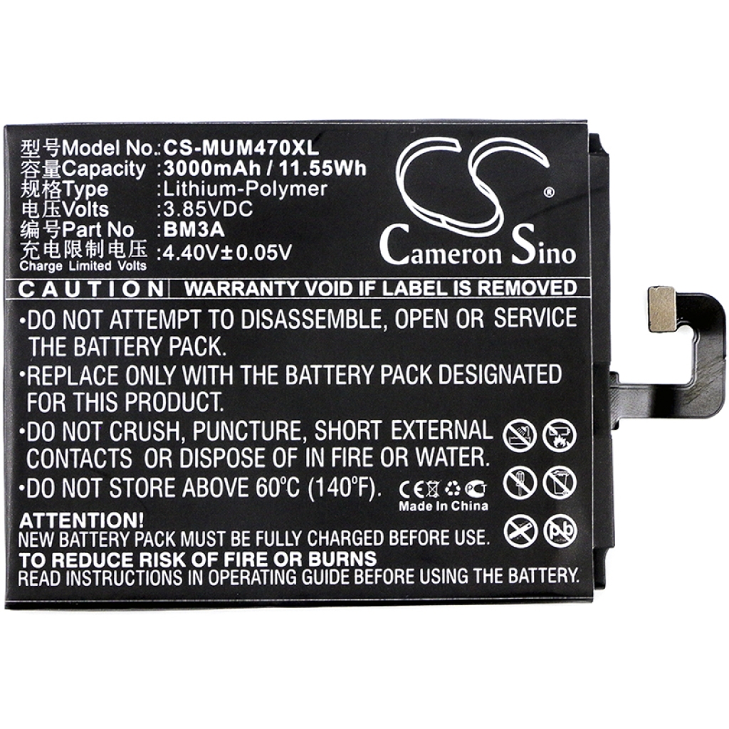 Compatible battery replacement for Xiaomi BM3A