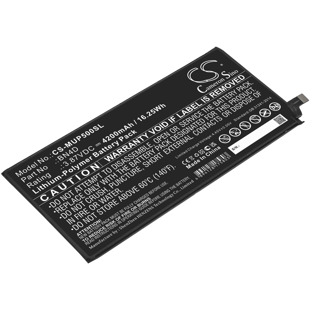 Compatible battery replacement for Xiaomi BN4D