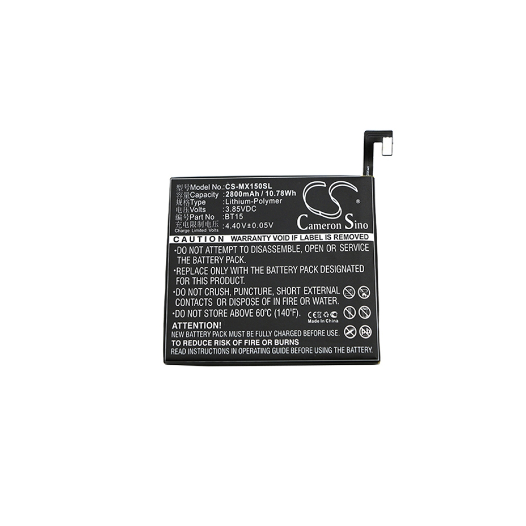 Remplacement de batterie compatible pour MeiZu BT15