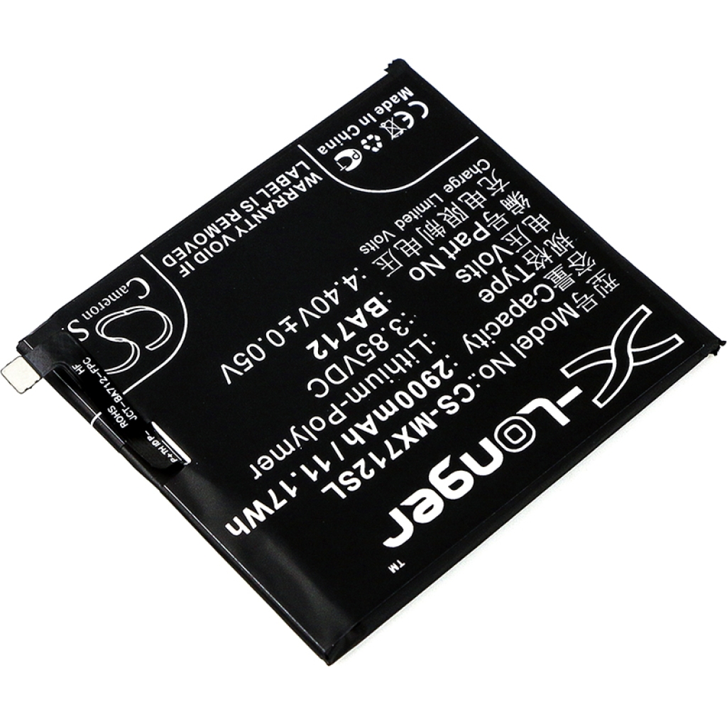 Compatible battery replacement for Meilan BA712