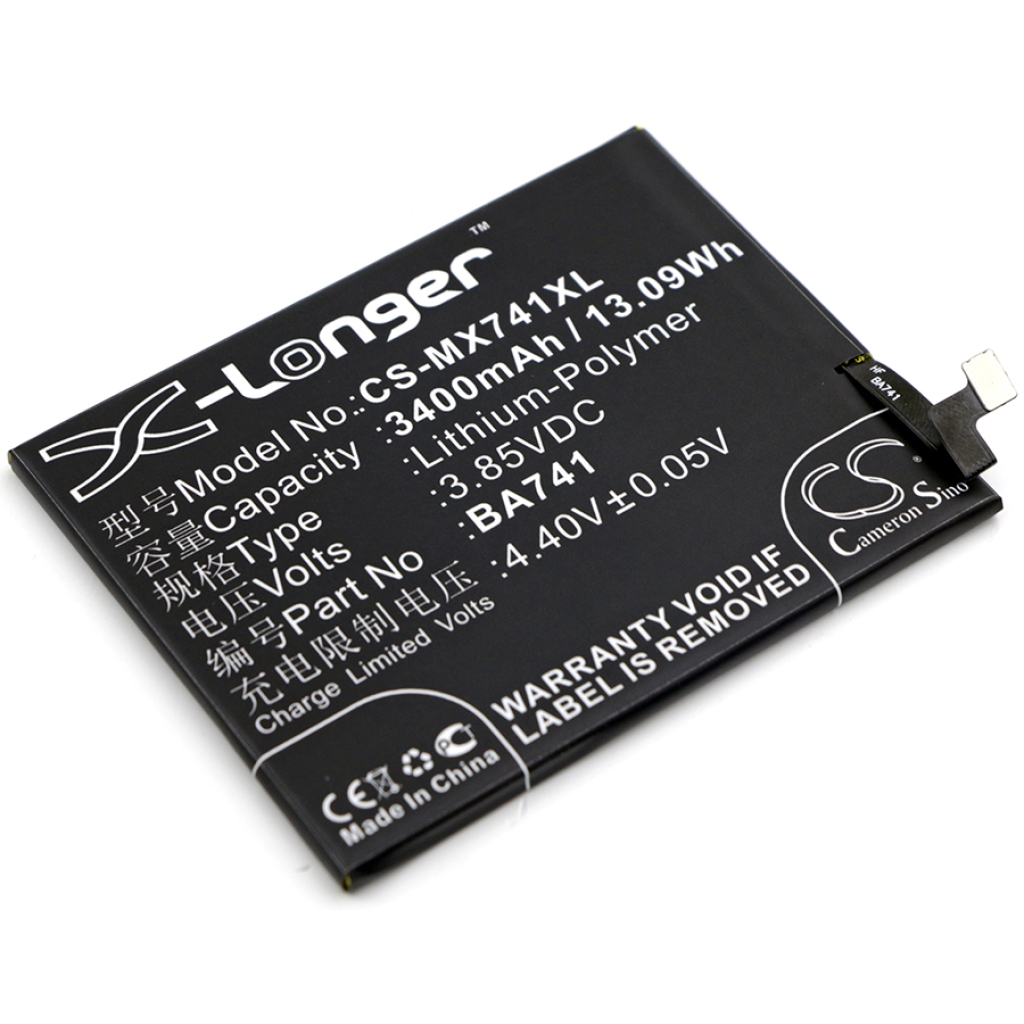 Compatible battery replacement for Meilan BA741