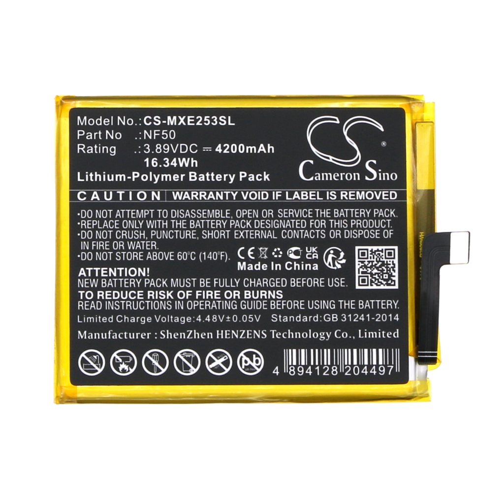 Remplacement de batterie compatible pour Motorola NF50