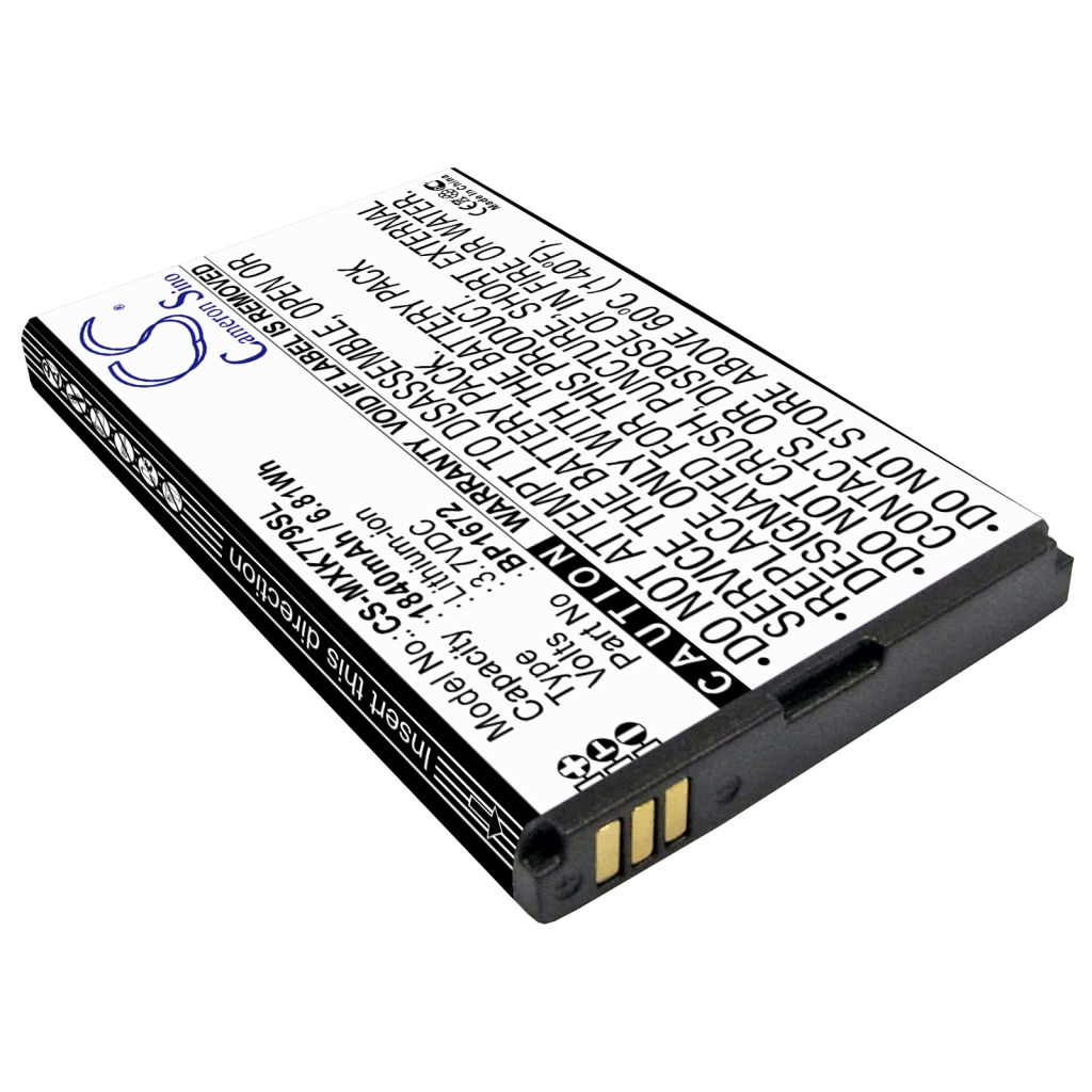 Compatible battery replacement for Moxee BP1672