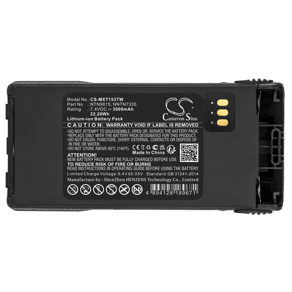 Batterie radio bidirectionnelle Motorola CS-MXT153TW