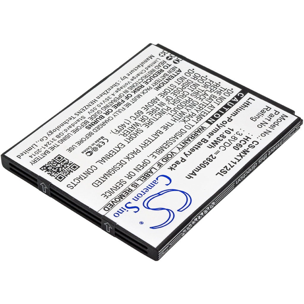 Remplacement de batterie compatible pour Motorola HC60