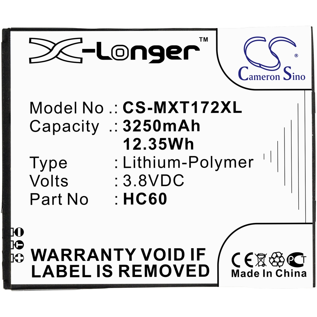 Compatible battery replacement for Motorola HC60