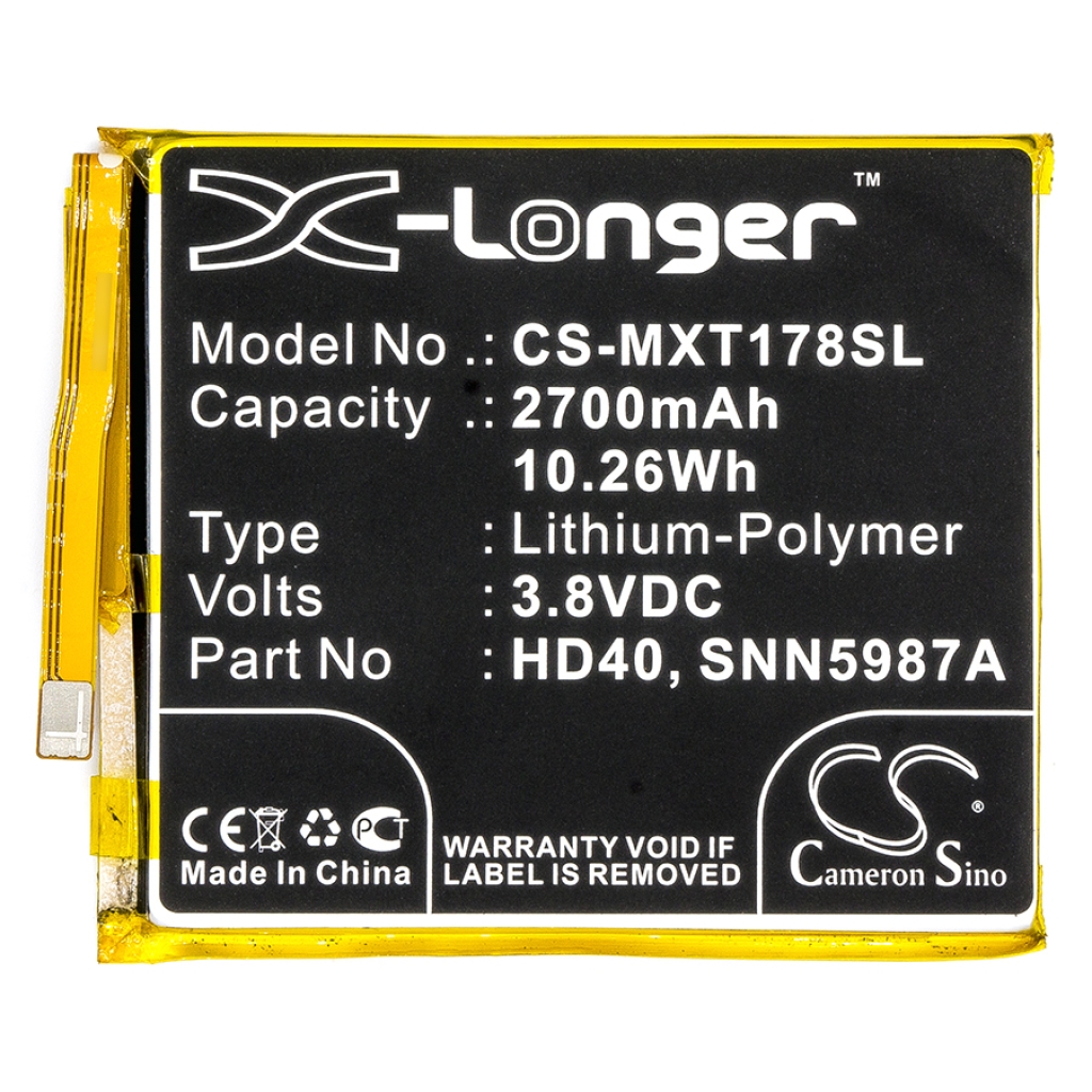 Battery Replaces HD40