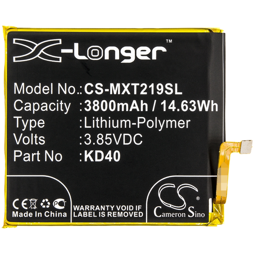 Compatible battery replacement for Motorola KD40