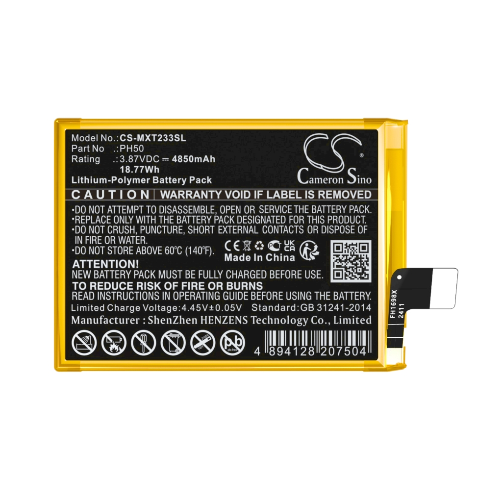 Remplacement de batterie compatible pour Motorola PH50