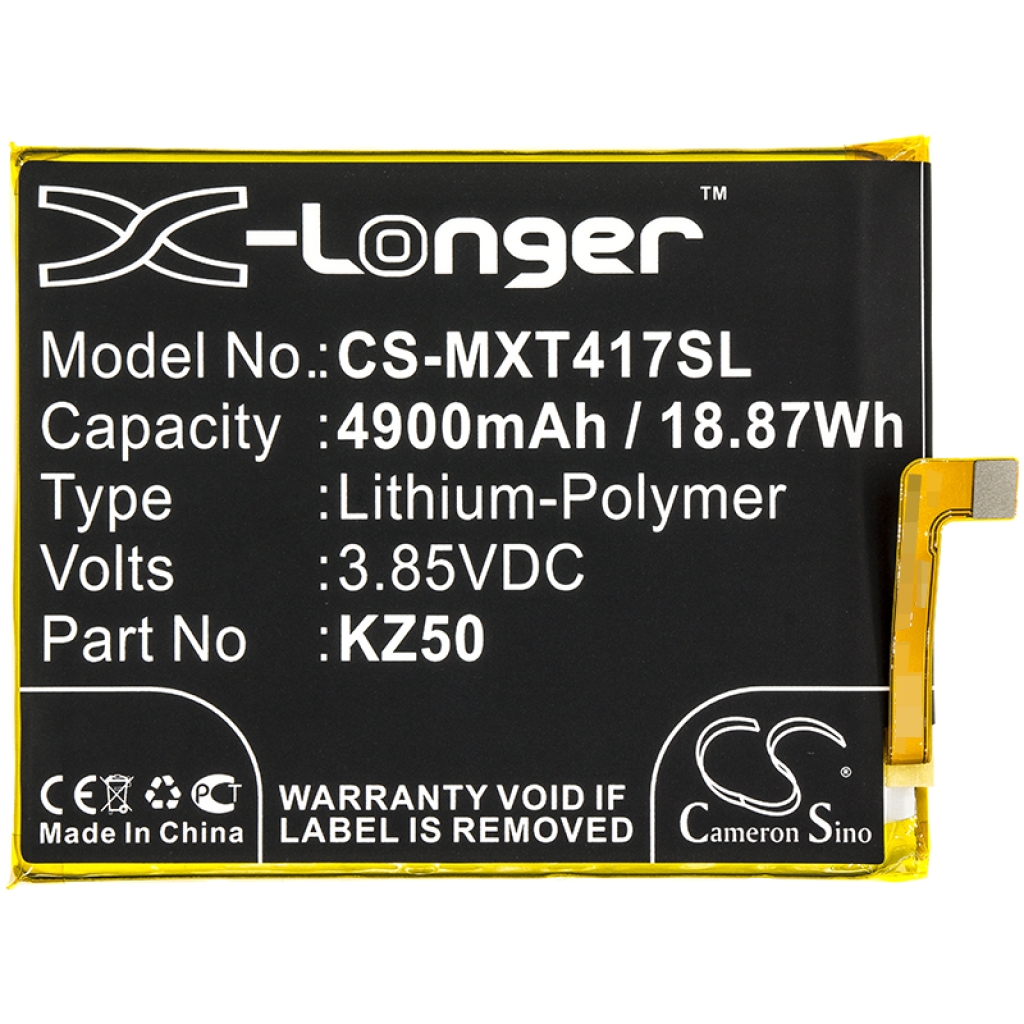 Compatible battery replacement for Motorola KZ50