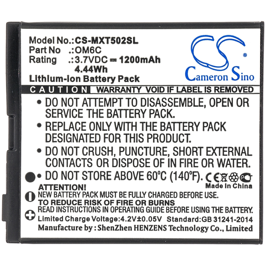 Batterie de téléphone portable Motorola XT500 (CS-MXT502SL)