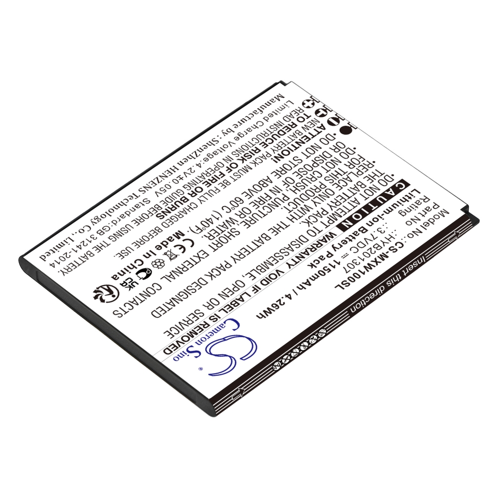 Compatible battery replacement for Budget mobile HYB201307