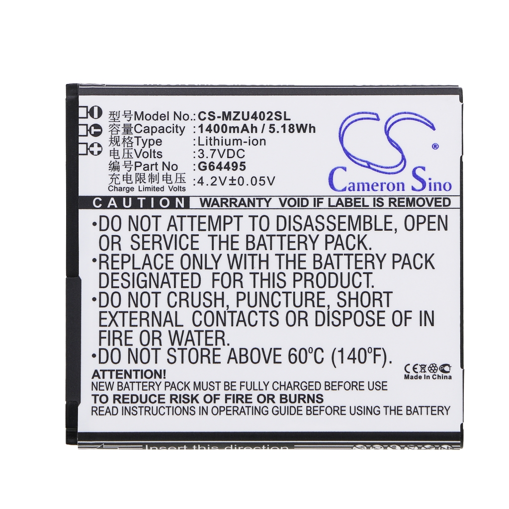 Compatible battery replacement for Navon G64495