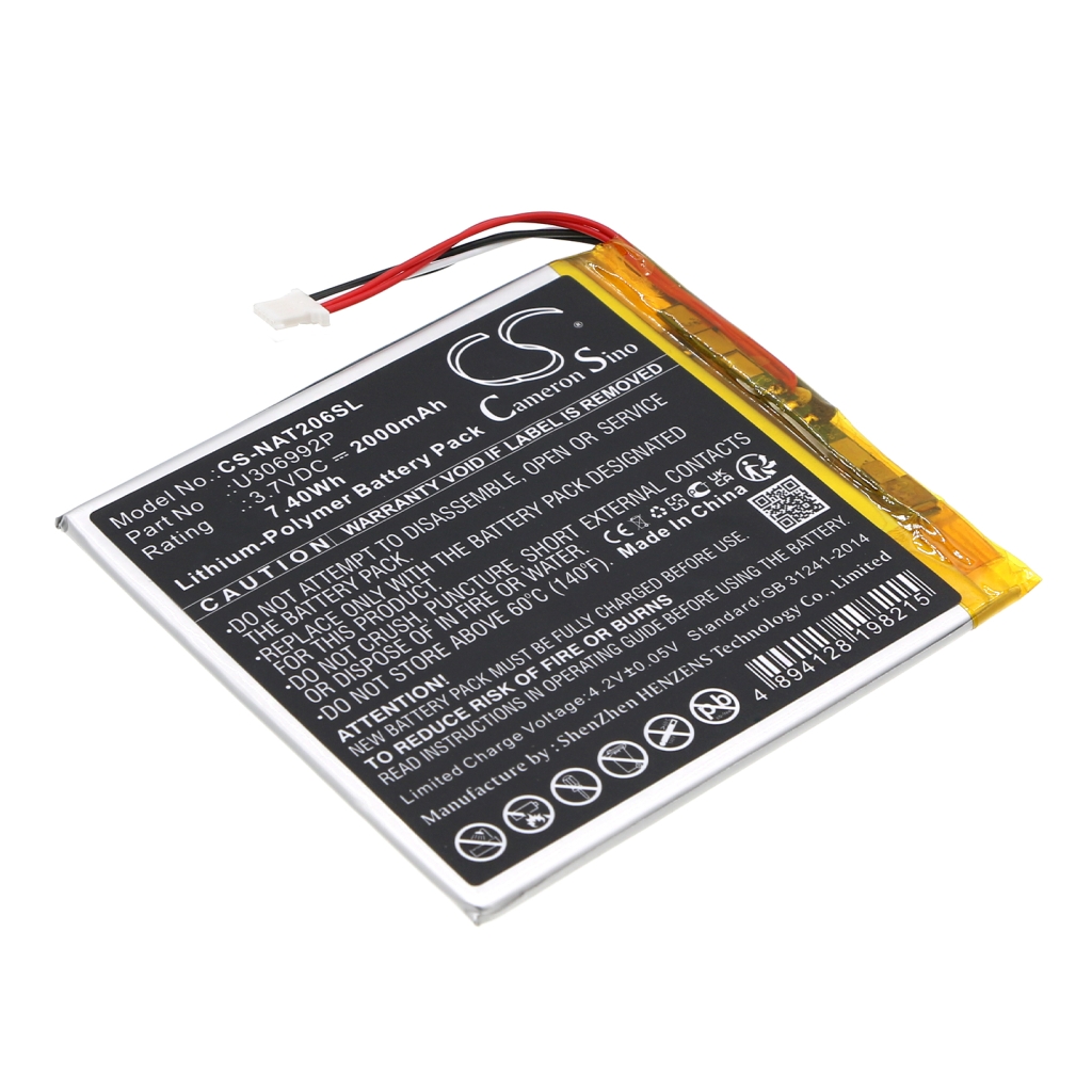 Compatible battery replacement for Onn U306992P