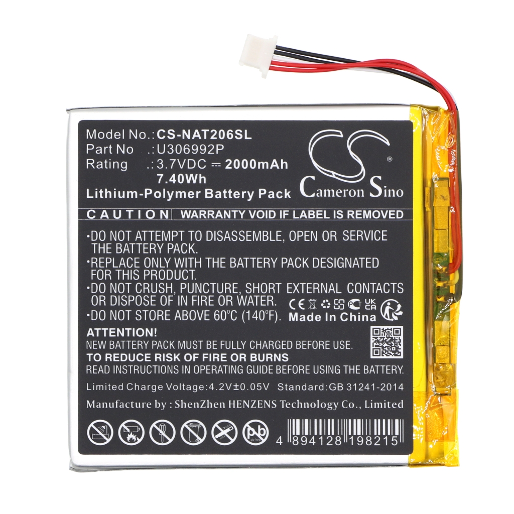 Compatible battery replacement for Onn U306992P