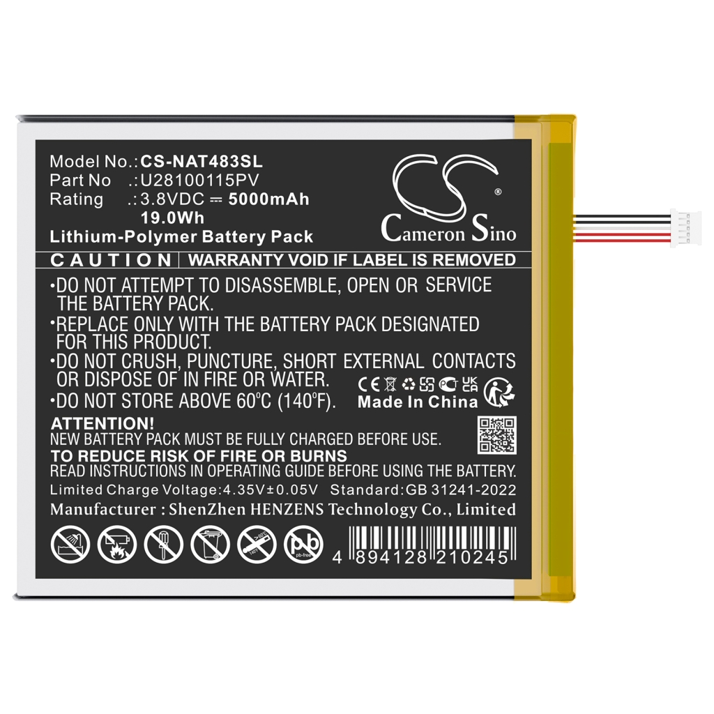 Tablette Batterie Onn CS-NAT483SL