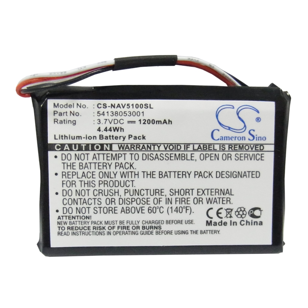 Compatible battery replacement for Navigon 541380530001