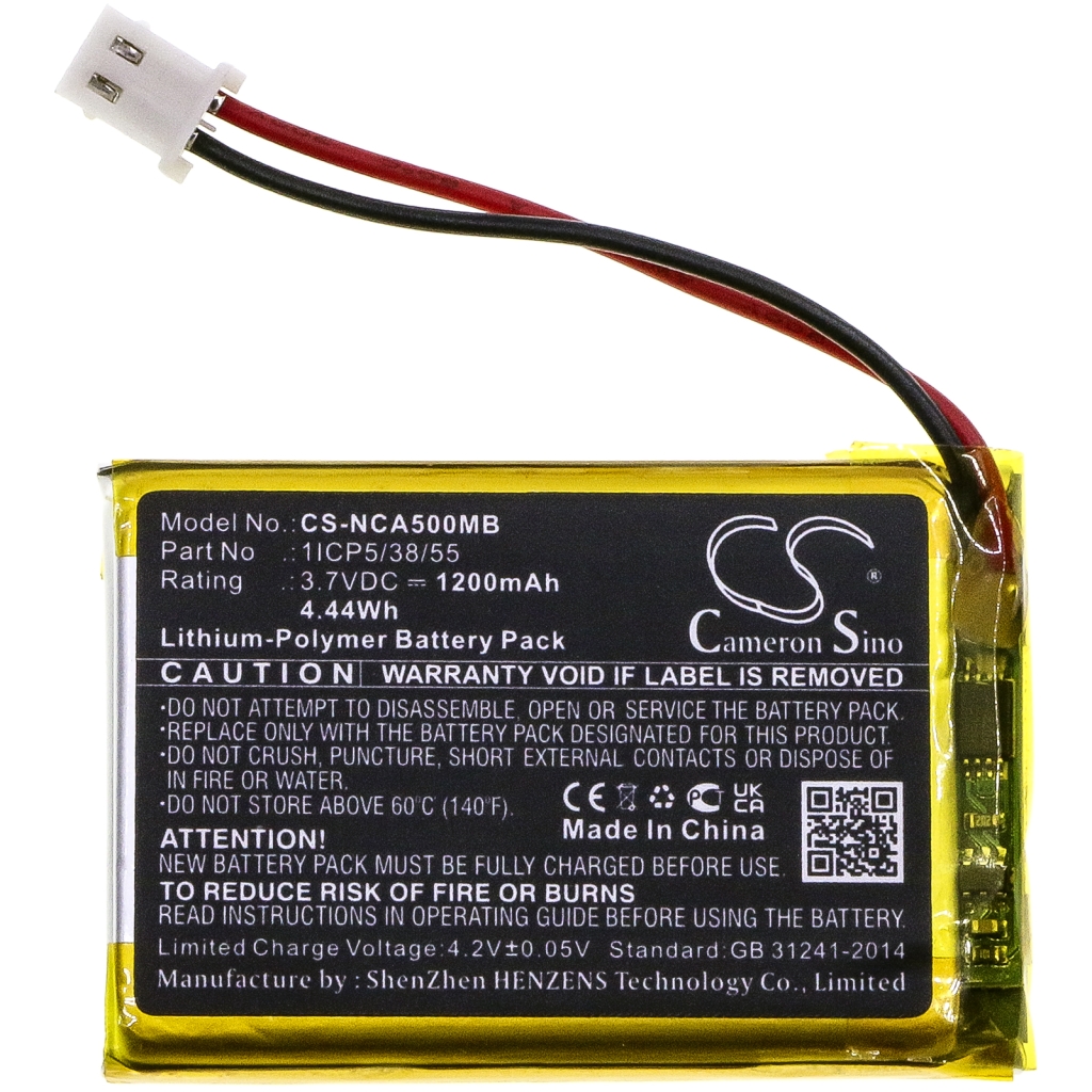 Compatible battery replacement for Nuk 1ICP5/38/55