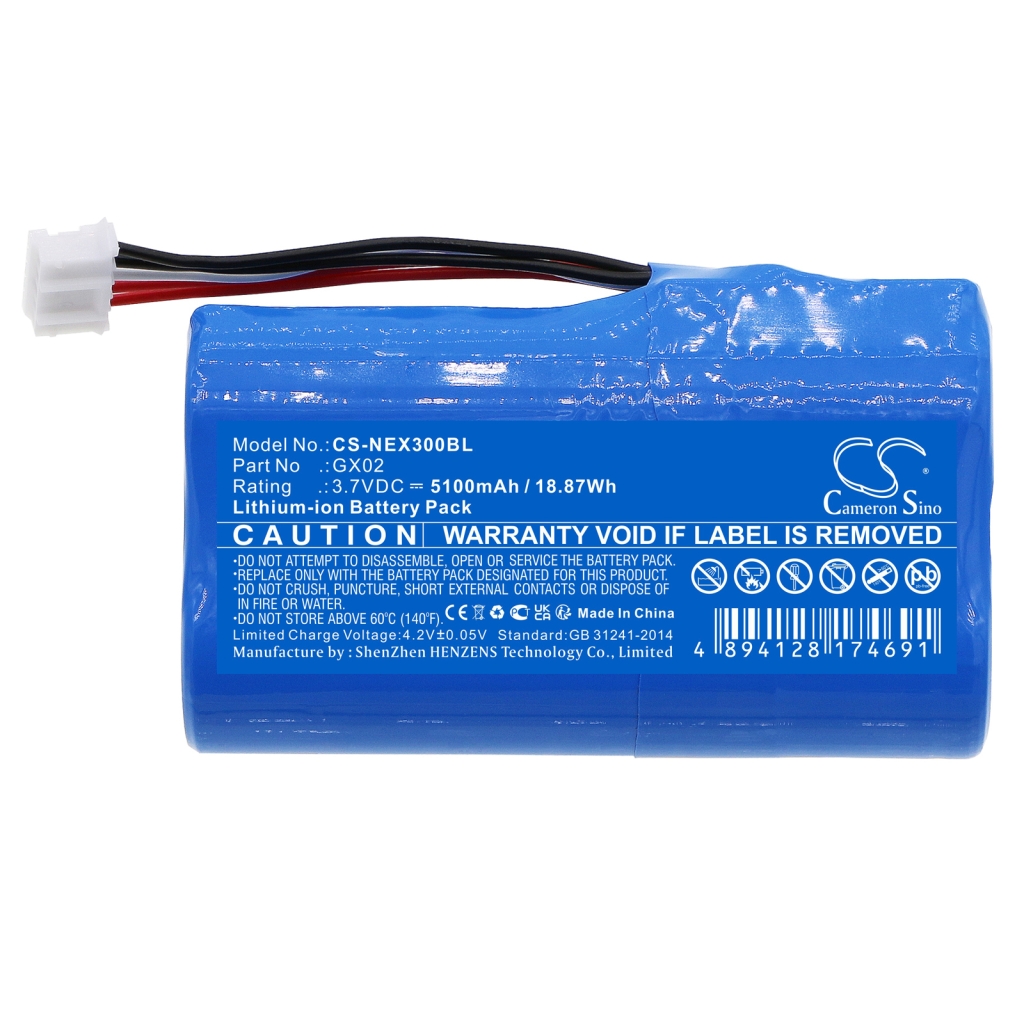 Compatible battery replacement for Nexgo GX02