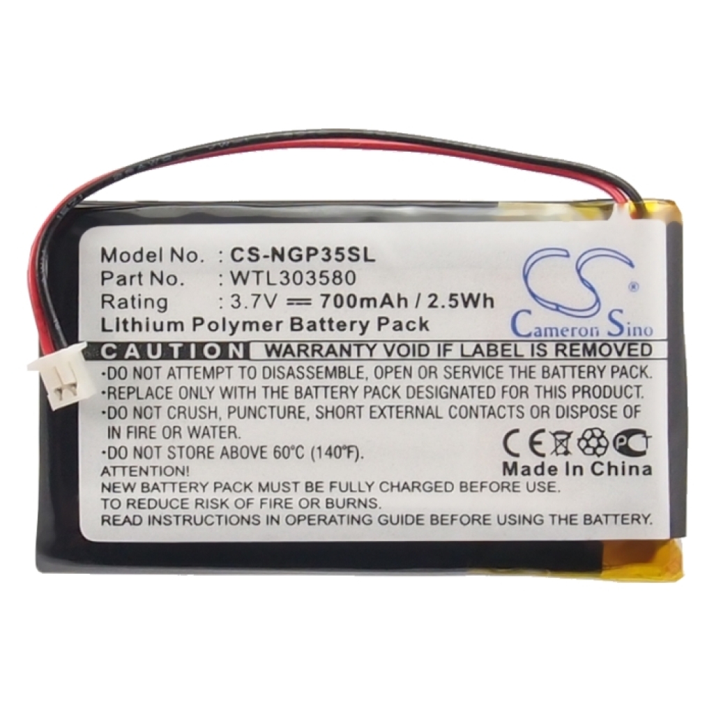 Compatible battery replacement for NavGear WTL303580